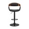Armen Living Benson Adjustable Black Faux Leather and Walnut Wood Bar Stool with Black Base LCBNBAWABLBL - alternate 7